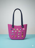 The Ultimate Charm Tote: Personalized Jelly Bag - Waterproof Silicone Beach Bag with Removable Charms
