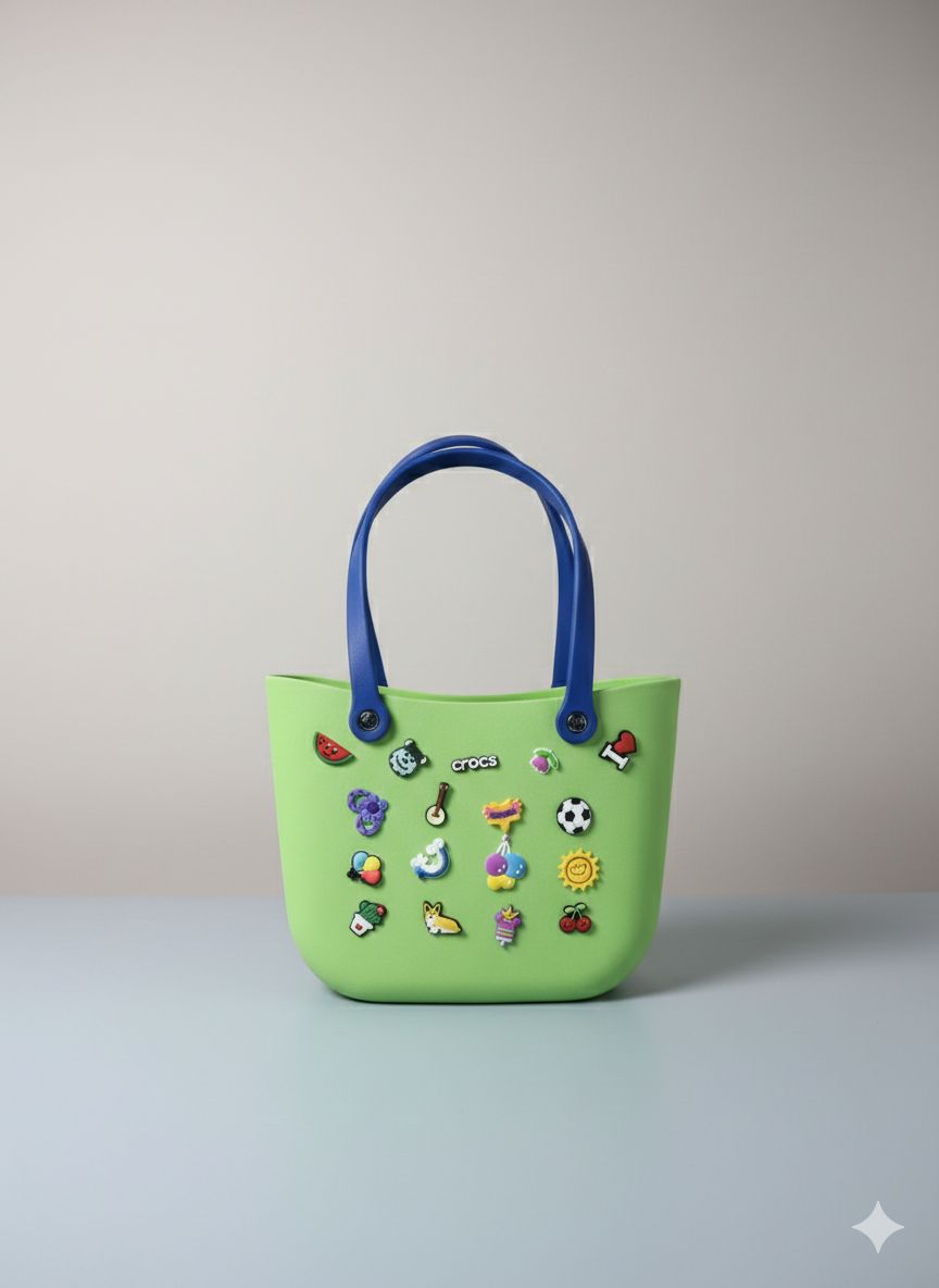 The Ultimate Charm Tote: Personalized Jelly Bag - Waterproof Silicone Beach Bag with Removable Charms