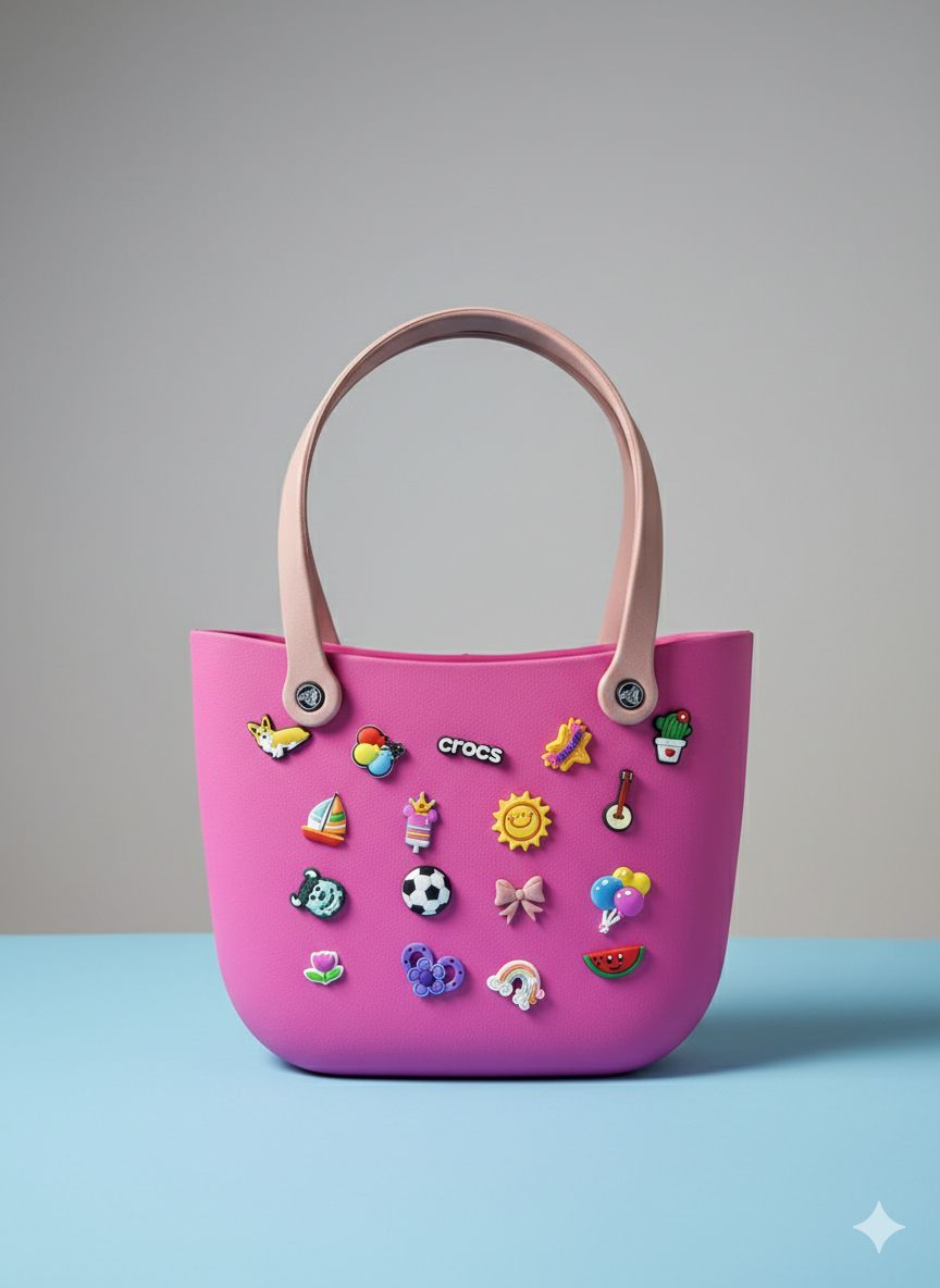 The Ultimate Charm Tote: Personalized Jelly Bag - Waterproof Silicone Beach Bag with Removable Charms